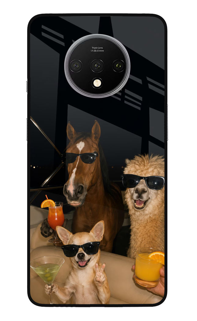 Party Squad Oneplus 7T Glass Case