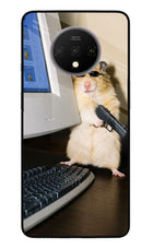 Hacker Hamster Oneplus 7T Glass Case