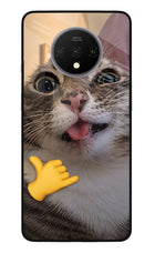 Silly Cat Call Oneplus 7T Glass Case