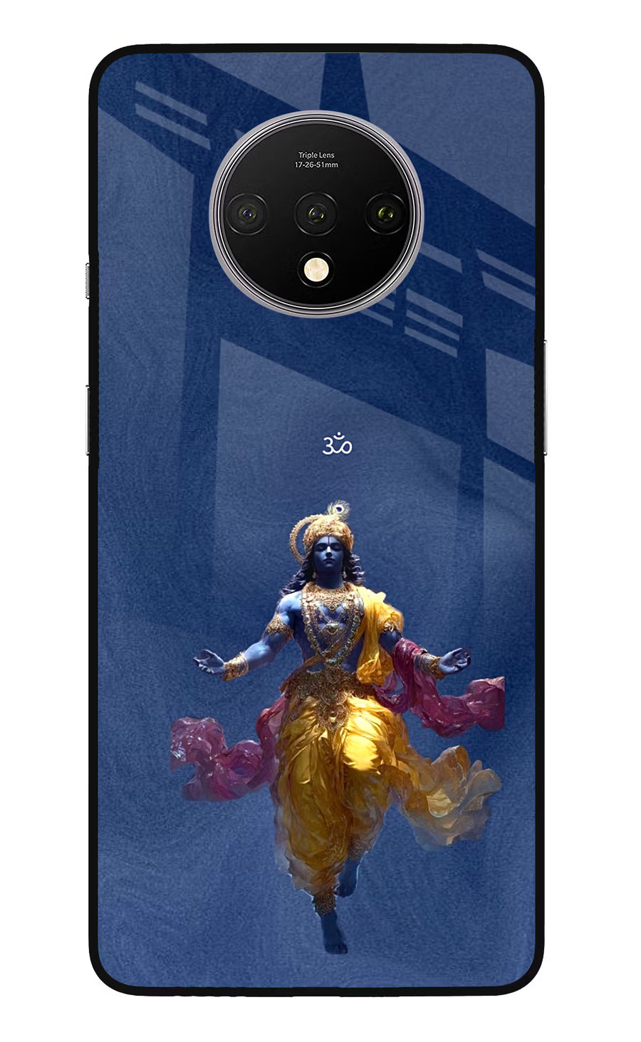 Cosmic Krishna Oneplus 7T Back Cover, Glass case