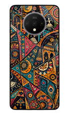 Folk Print Oneplus 7T Glass Case