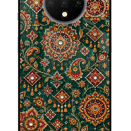 Green Pataka Oneplus 7T Glass Case