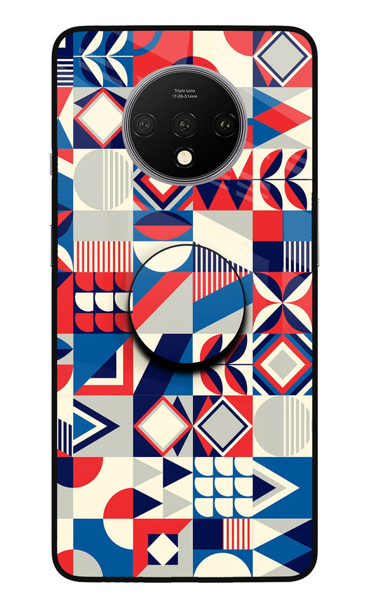 Colorful Pattern Oneplus 7T Glass Case