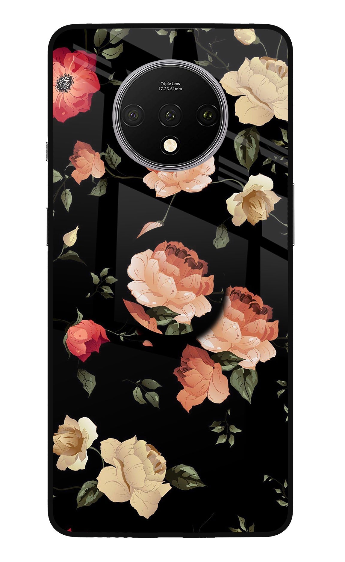 Flowers Oneplus 7T Glass Case