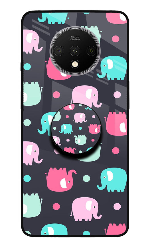 Baby Elephants Oneplus 7T Glass Case