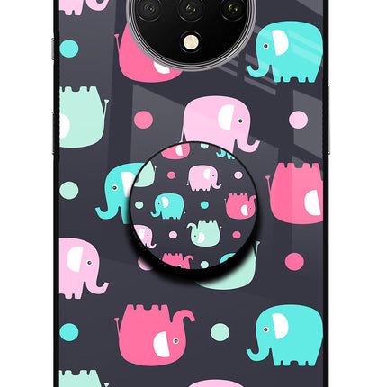 Baby Elephants Oneplus 7T Glass Case