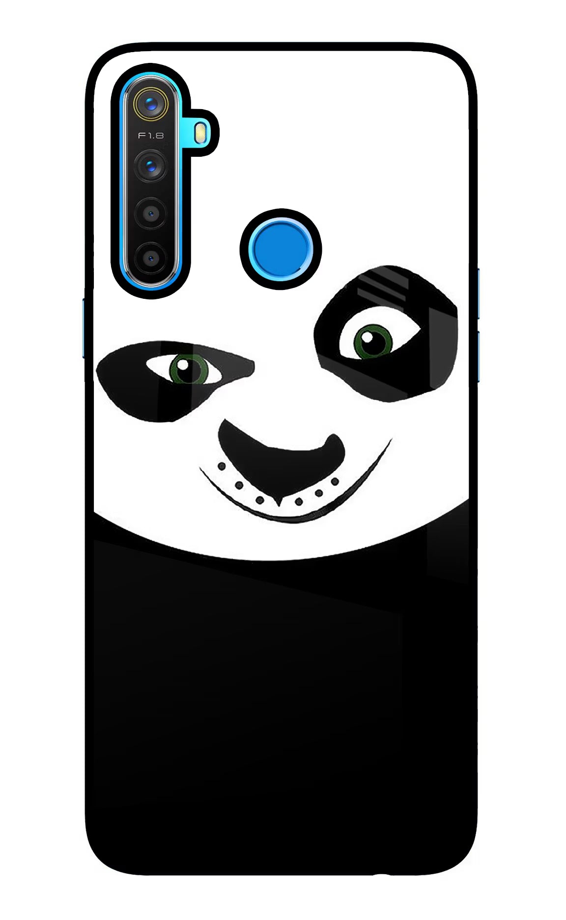 Panda Realme 5/5i/5s Glass Case Back Cover by Casekaro