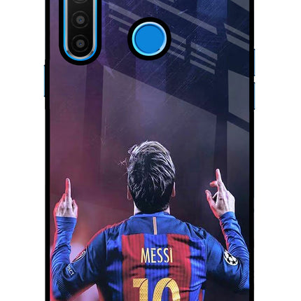Messi Realme 5/5i/5s Glass Case Back Cover by Casekaro