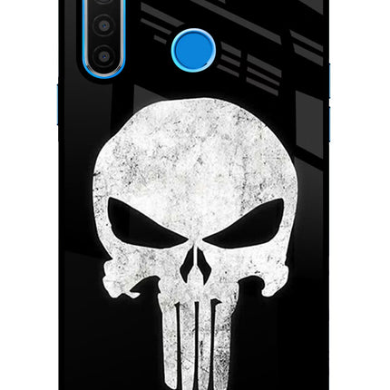 Punisher Skull Realme 5/5i/5s Glass Case Back Cover by Casekaro