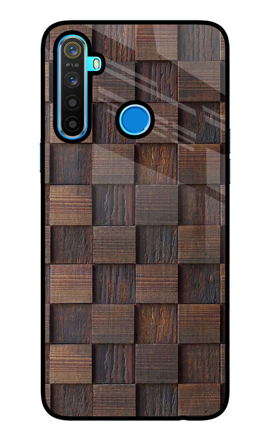 Wooden Cube Design Realme 5/5i/5s Glass Case