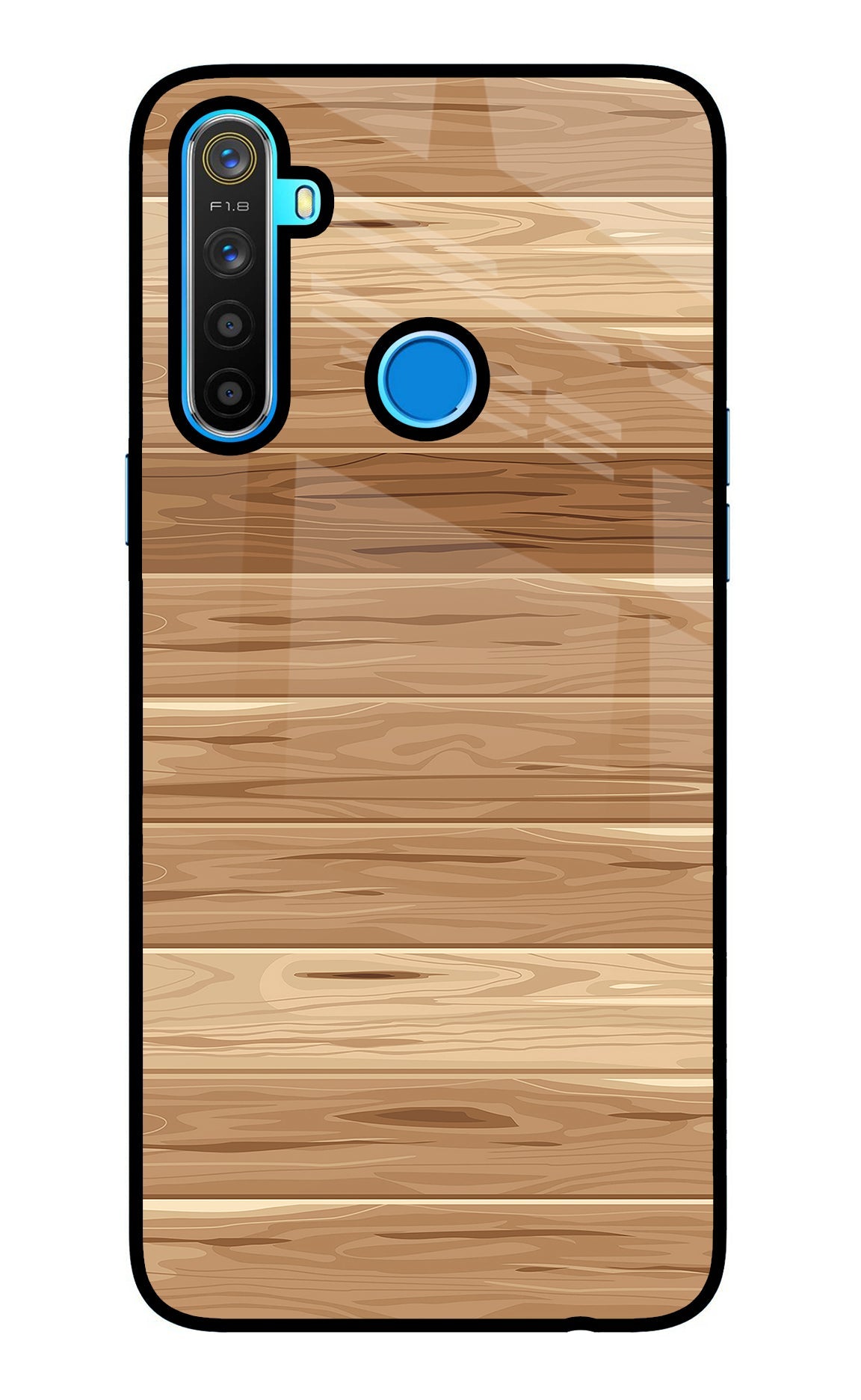 Wooden Vector Realme 5/5i/5s Back Cover