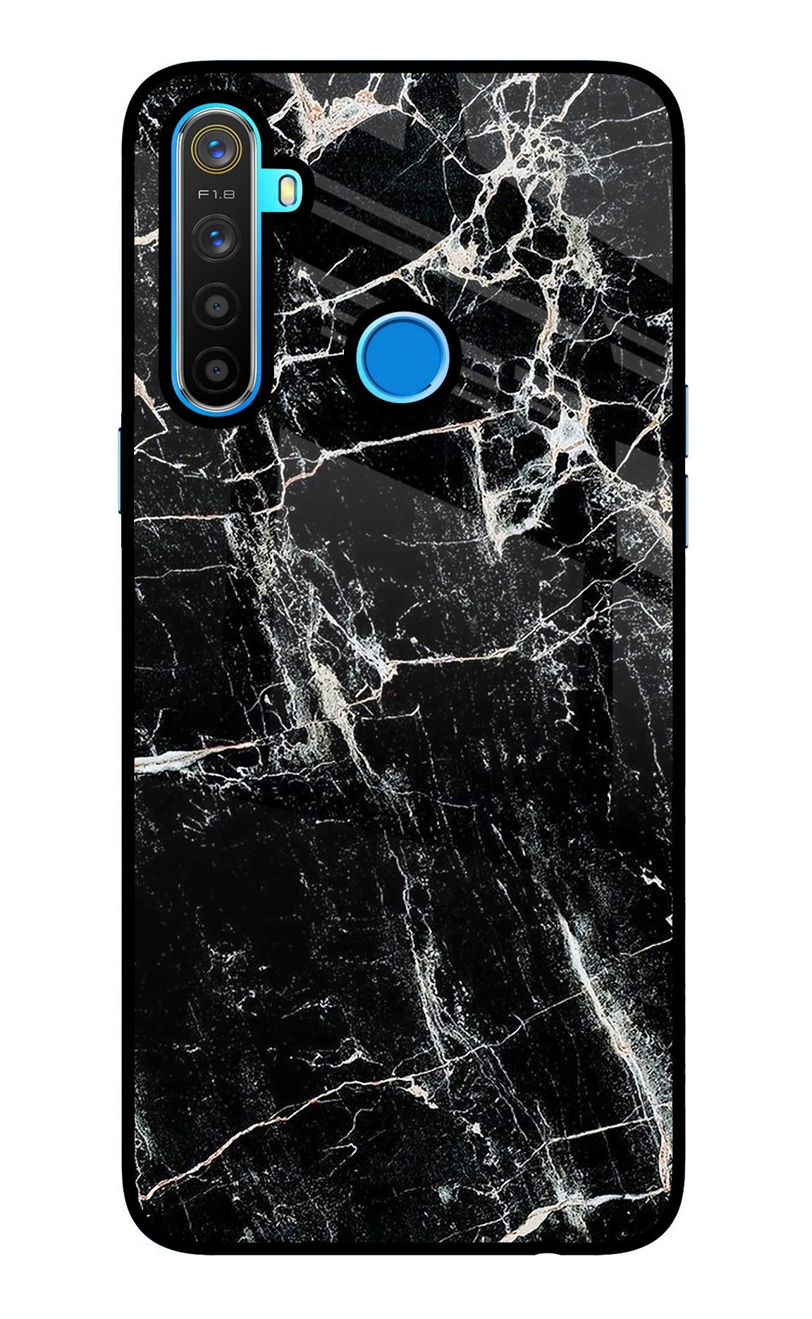 Black Marble Texture Realme 5/5i/5s Glass Case