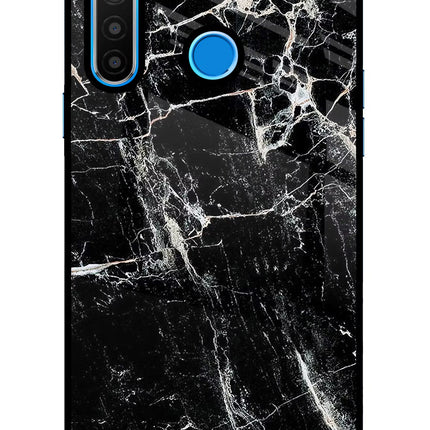 Black Marble Texture Realme 5/5i/5s Glass Case