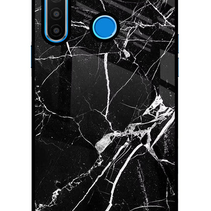 Black Marble Pattern Realme 5/5i/5s Glass Case