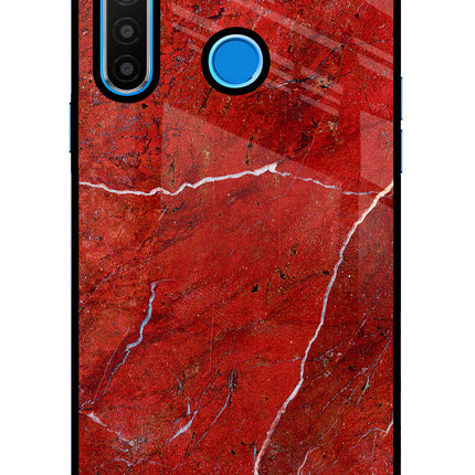 Red Marble Design Realme 5/5i/5s Glass Case