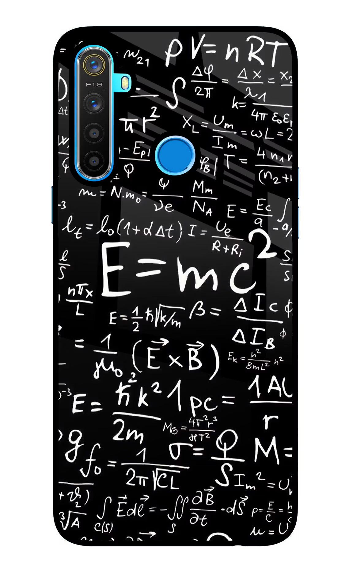 Physics Formula Realme 5/5i/5s Glass Case Back Cover by Casekaro