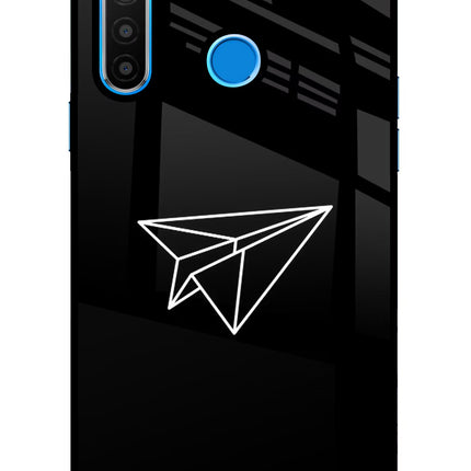 Paper Plane White Realme 5/5i/5s Glass Case