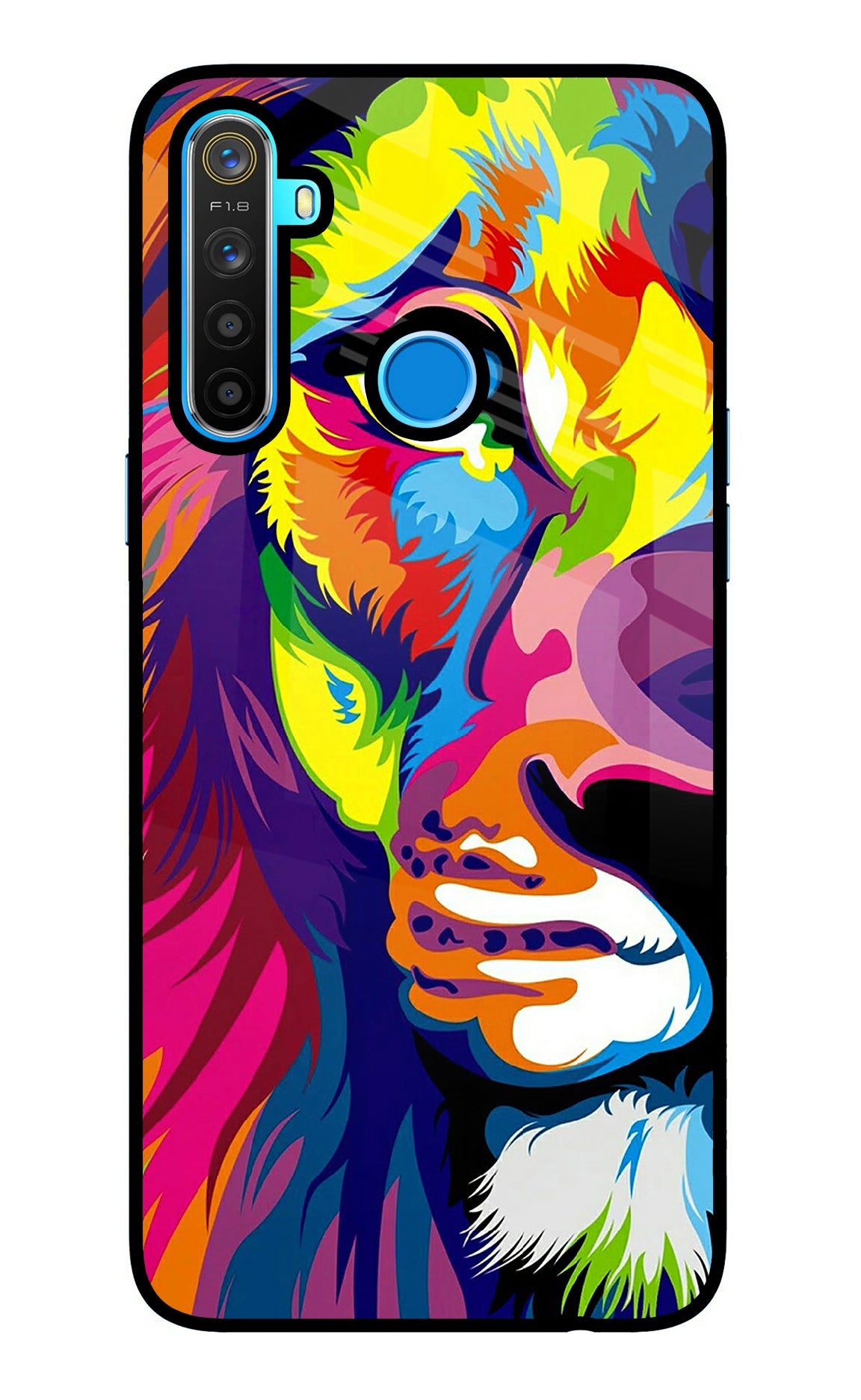 Lion Half Face Realme 5/5i/5s Back Cover