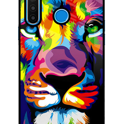 Lion Realme 5/5i/5s Glass Case Back Cover by Casekaro