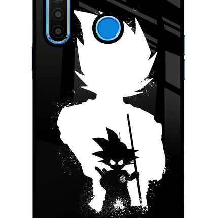 Goku Shadow Realme 5/5i/5s Glass Case Back Cover by Casekaro