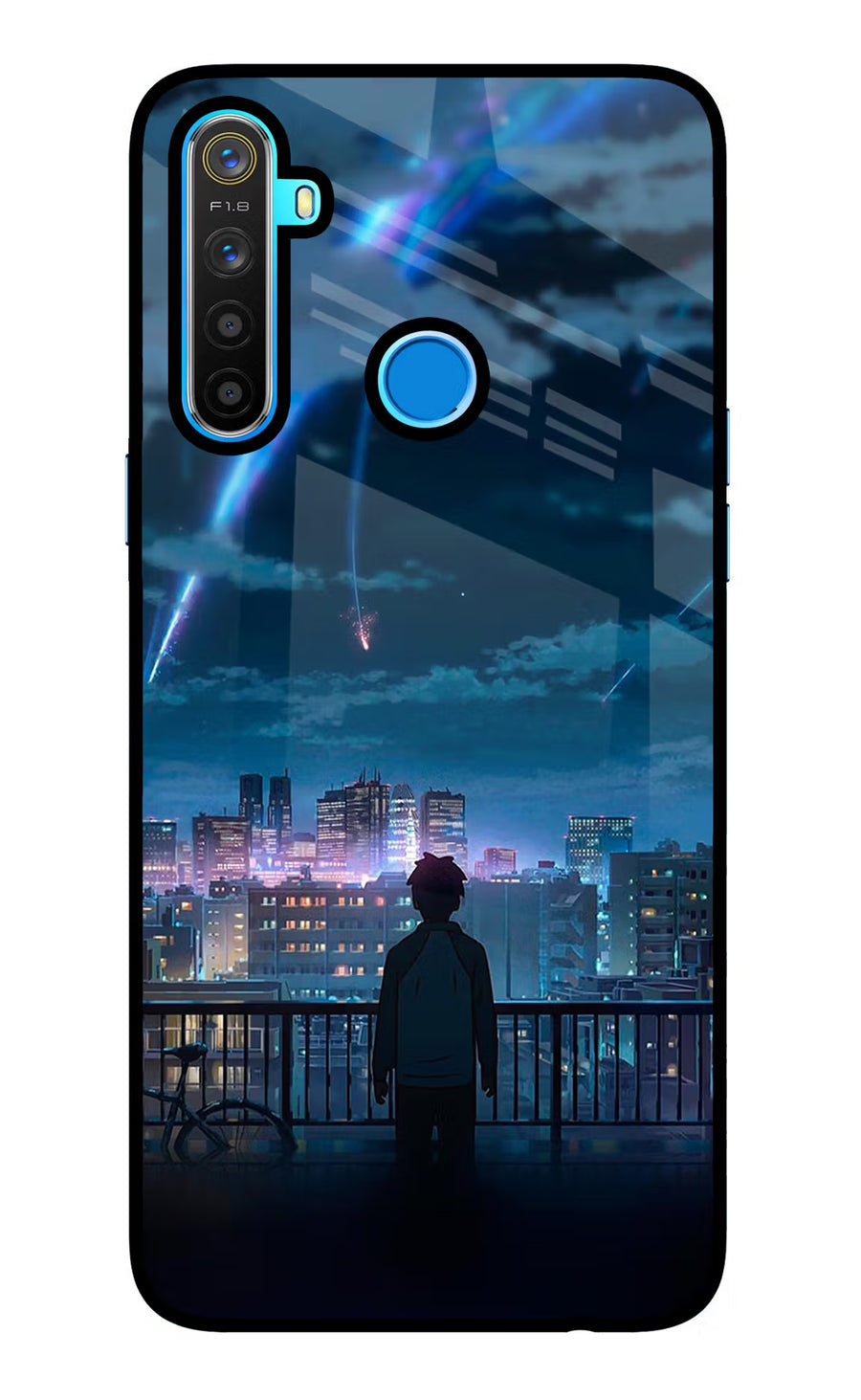Anime Realme 5/5i/5s Back Cover, Glass case