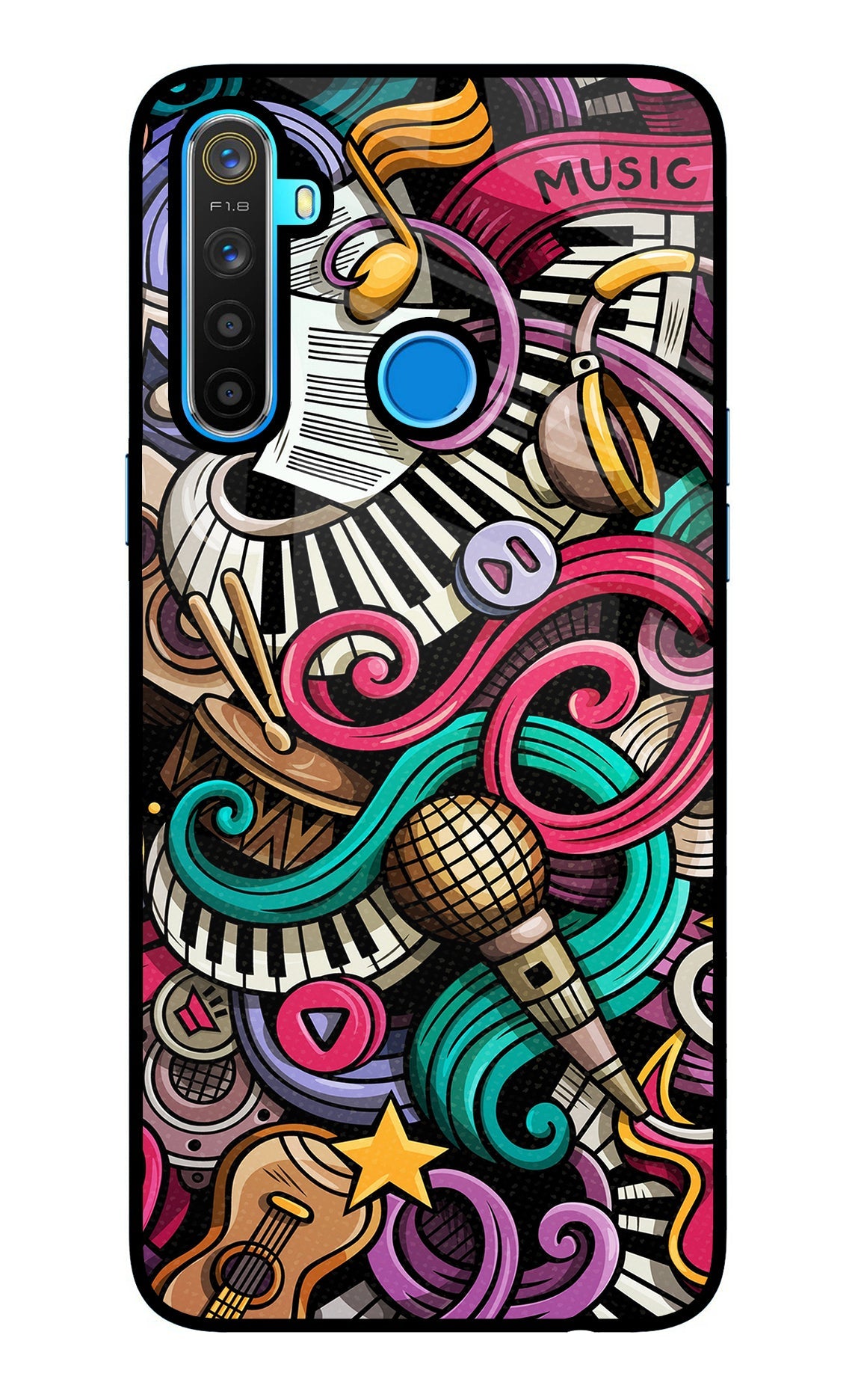 Music Abstract Realme 5/5i/5s Back Cover