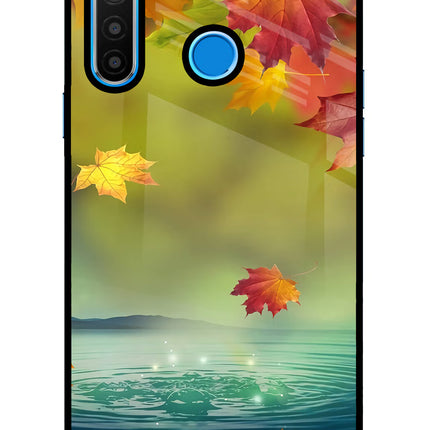Flowers Realme 5/5i/5s Glass Case Back Cover by Casekaro