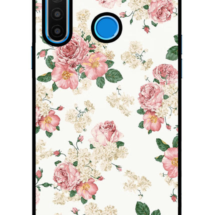 Flowers Realme 5/5i/5s Glass Case Back Cover by Casekaro