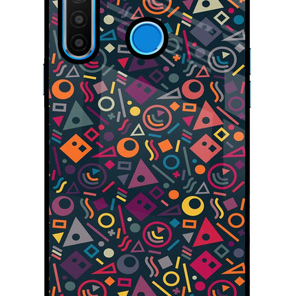 Geometric Abstract Realme 5/5i/5s Glass Case Back Cover by Casekaro