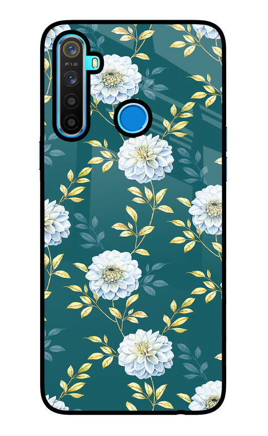 Flowers Realme 5/5i/5s Glass Case