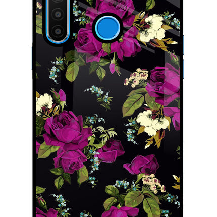 Flowers Realme 5/5i/5s Glass Case Back Cover by Casekaro