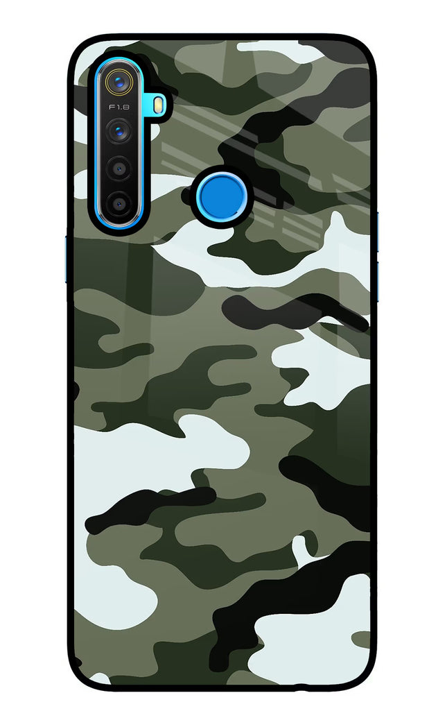 Camouflage Realme 5/5i/5s Glass Case