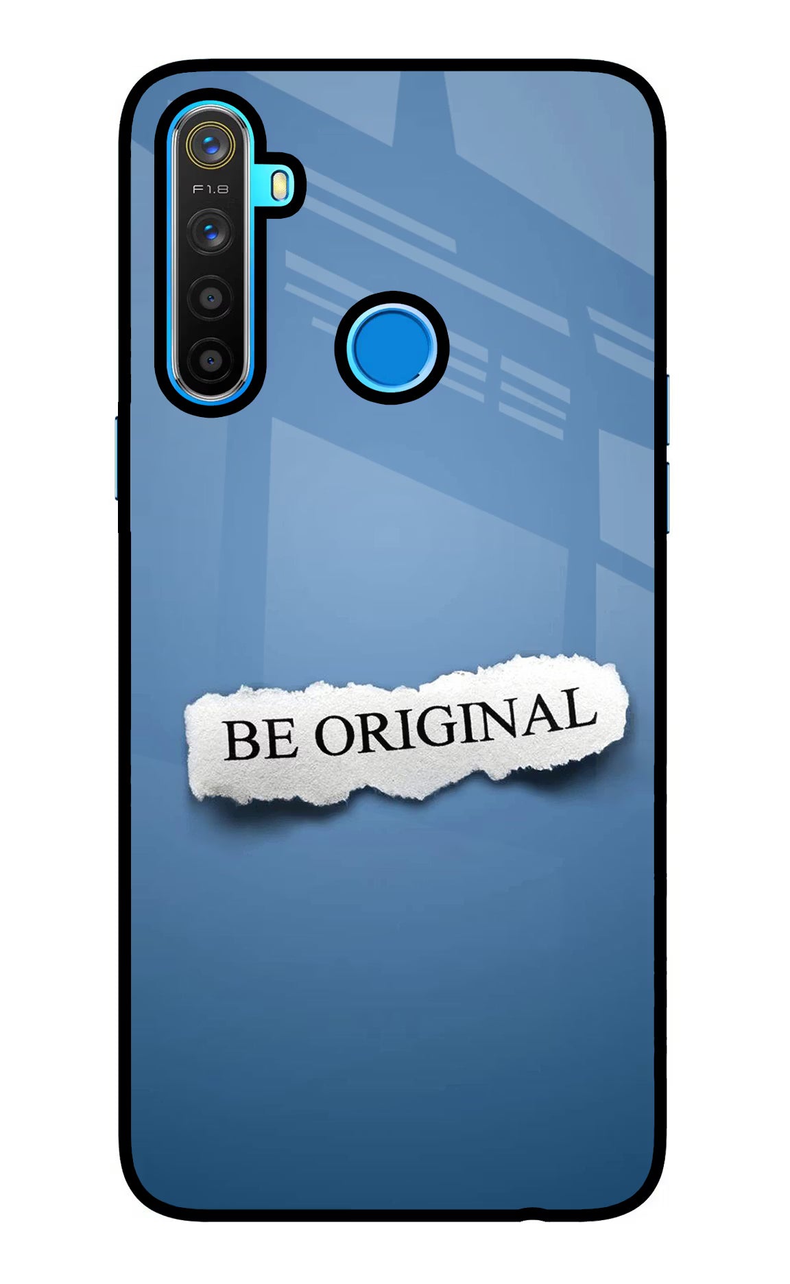 Be Original Realme 5/5i/5s Glass Case Back Cover by Casekaro