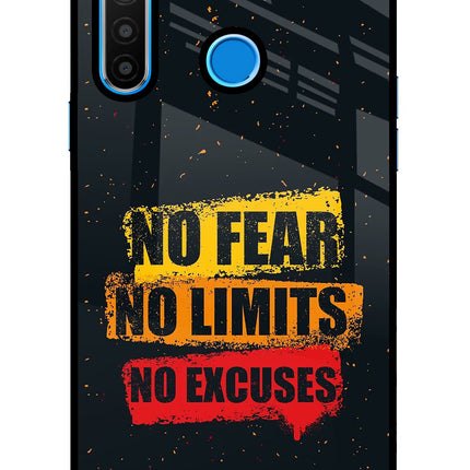 No Fear No Limits No Excuse Realme 5/5i/5s Glass Case