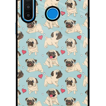 Pug Dog Realme 5/5i/5s Glass Case Back Cover by Casekaro