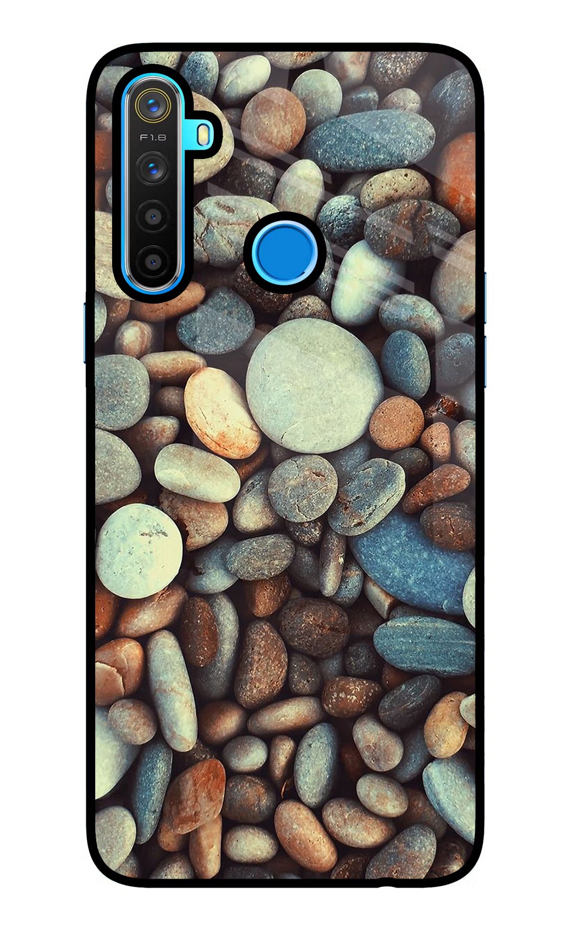 Pebble Realme 5/5i/5s Glass Case Back Cover by Casekaro