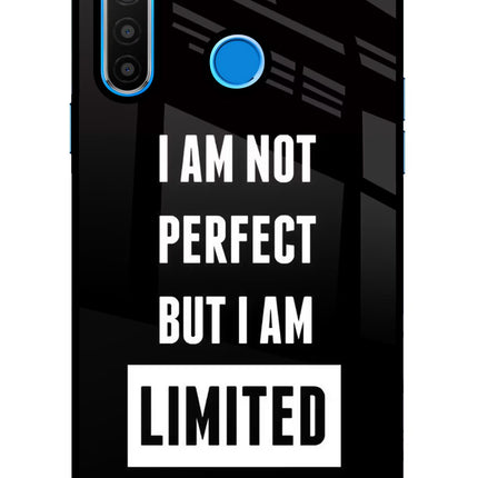 I Am Not Perfect But I Am Limited Edition Realme 5/5i/5s Glass Case Back Cover by Casekaro