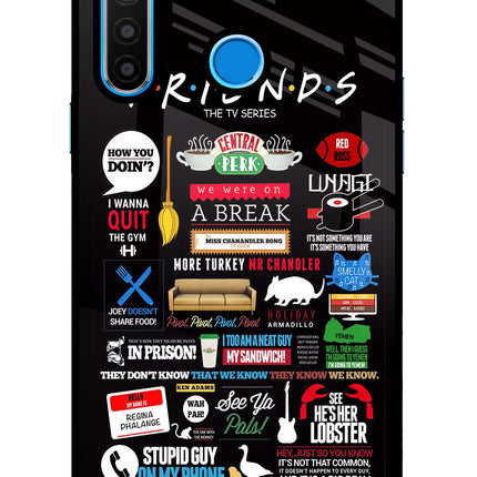 FRIENDS Realme 5/5i/5s Glass Case Back Cover by Casekaro
