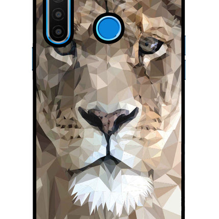 Lion Art Realme 5/5i/5s Glass Case
