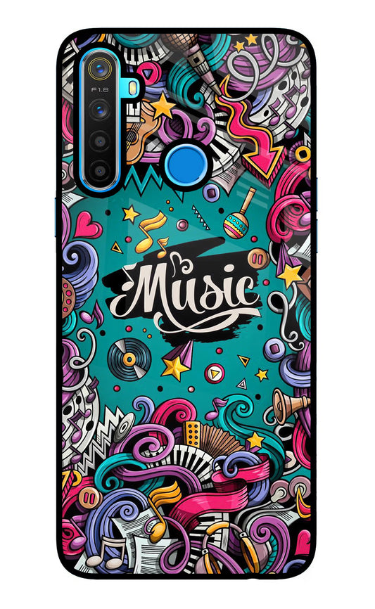 Music Graffiti Realme 5/5i/5s Glass Case