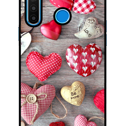 Love Wallpaper Realme 5/5i/5s Glass Case Back Cover by Casekaro