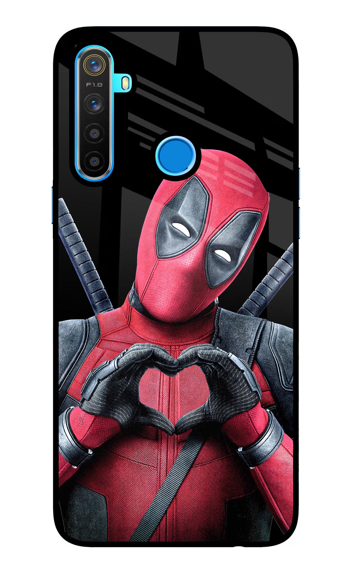 Deadpool Realme 5/5i/5s Glass Case Back Cover by Casekaro