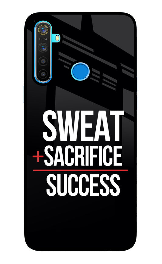 Sweat Sacrifice Success Realme 5/5i/5s Glass Case