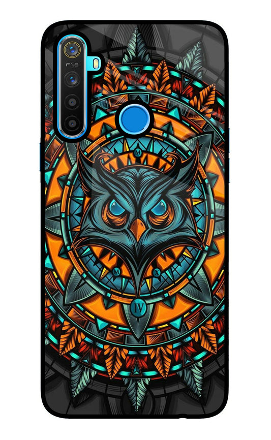 Angry Owl Art Realme 5/5i/5s Glass Case