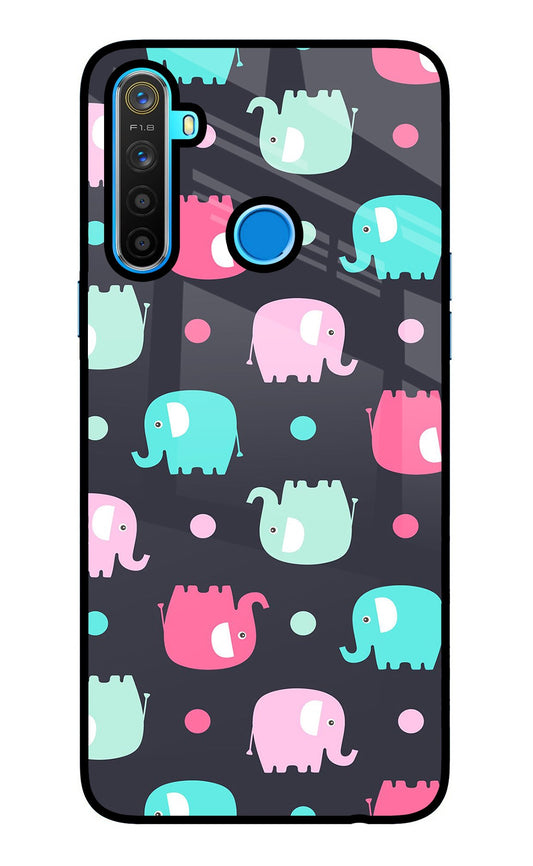 Elephants Realme 5/5i/5s Glass Case