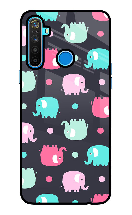 Elephants Realme 5/5i/5s Glass Case