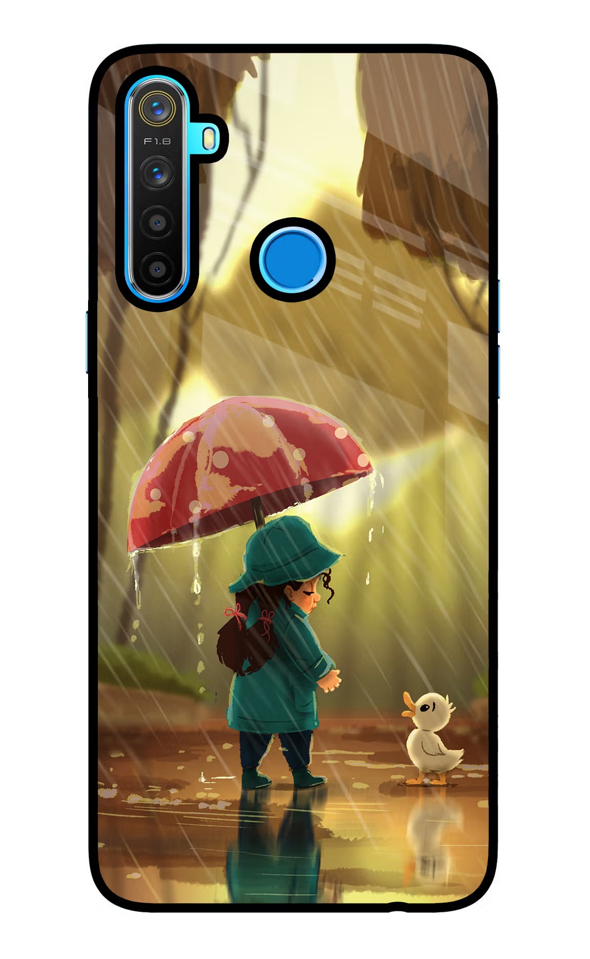 Rainy Day Realme 5/5i/5s Glass Case