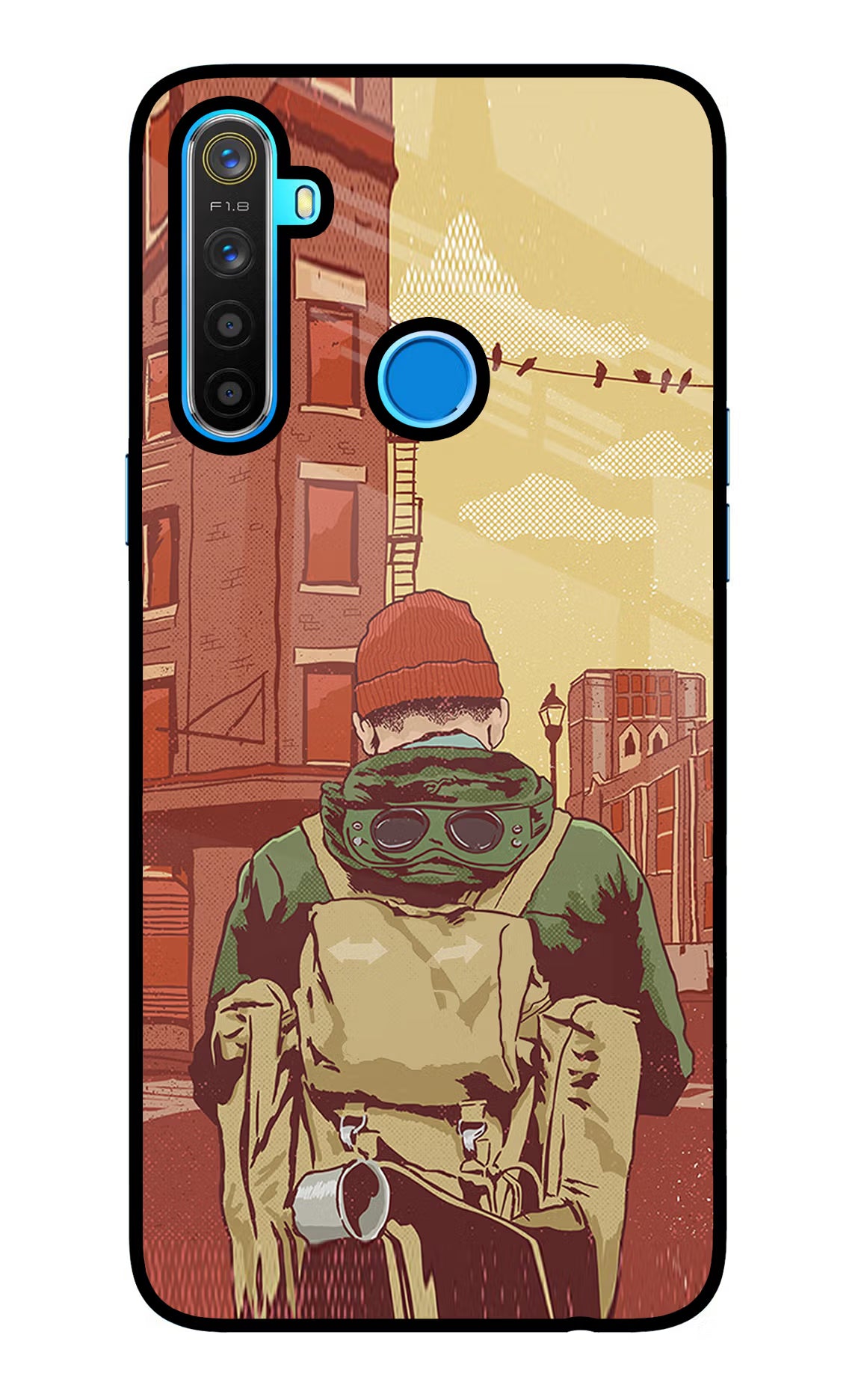 Adventurous Realme 5/5i/5s Glass Case Back Cover by Casekaro