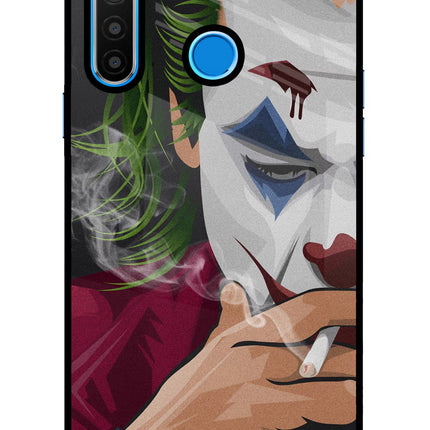 Joker Smoking Realme 5/5i/5s Glass Case Back Cover by Casekaro
