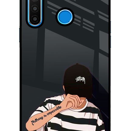 Aesthetic Boy Realme 5/5i/5s Glass Case